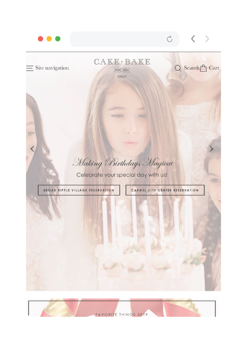 The Cake Bake Shop Website